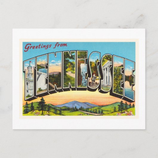 Staat Tennessee TN Old Vintage Travel Souvenir Briefkaart (Voorkant)