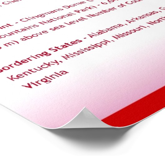 Staat Tennessee,TN-Posters Poster (Hoek)