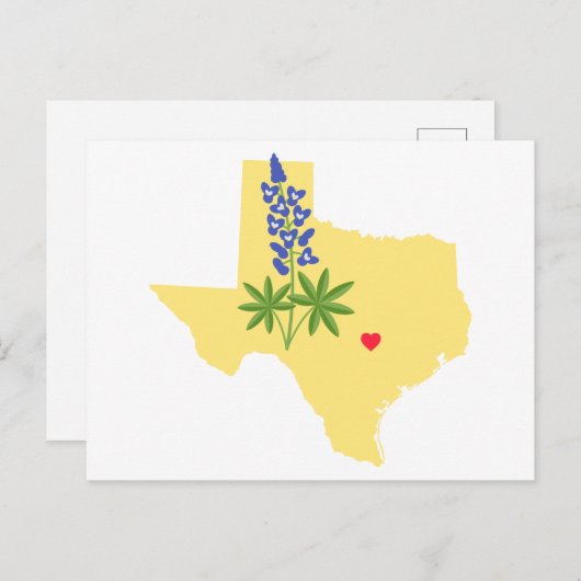 staat Texas Briefkaart (Voorkant / Achterkant)