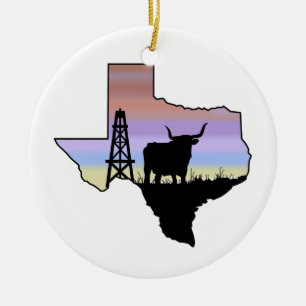 staat Texas Keramisch Ornament