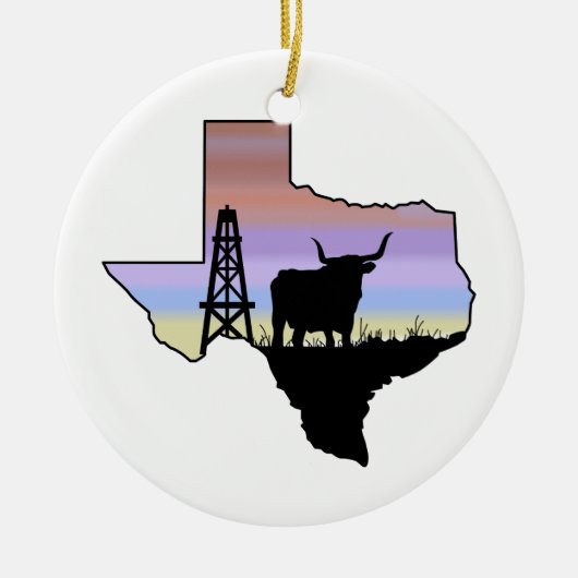 staat Texas Keramisch Ornament (Voorkant)