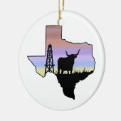 staat Texas Keramisch Ornament (Links)