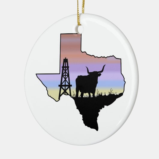 staat Texas Keramisch Ornament (Links)