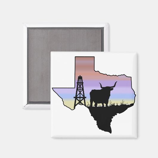 staat Texas Magneet (Voorkant / Achterkant)