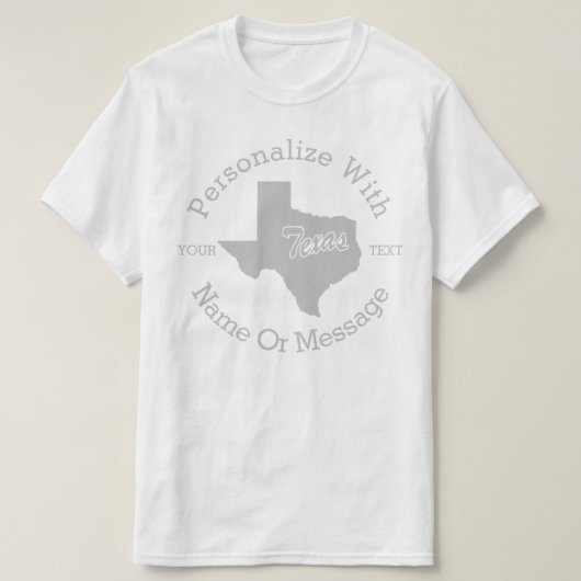 staat Texas PERSONALIZED T-shirt (Design voorkant)