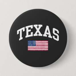 Staat Texas Ronde Button 7,6 Cm