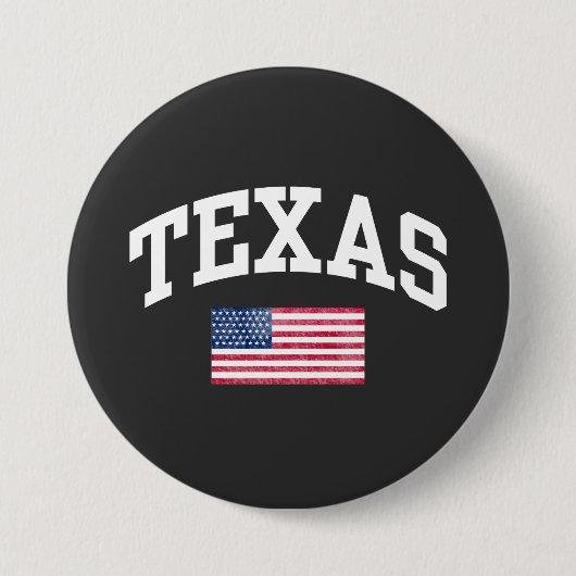 Staat Texas Ronde Button 7,6 Cm (Voorkant)