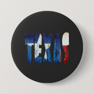 Staat Texas Ronde Button 7,6 Cm
