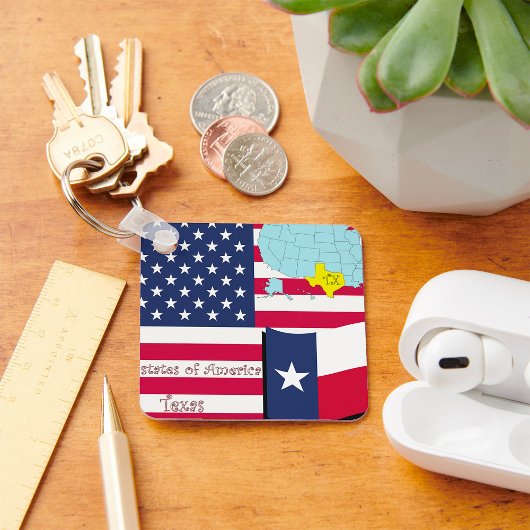 staat Texas Sleutelhanger