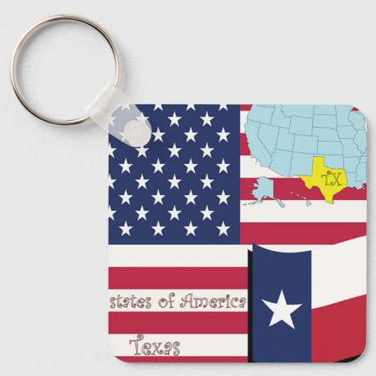staat Texas Sleutelhanger (Voorkant)