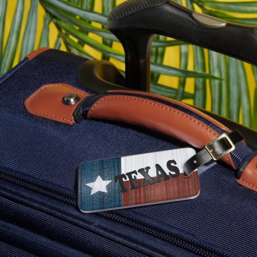 staat Texas | Toestand van de Lone Star Bagagelabel (Voorkant Insitu 3)