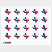 staat Texas Vierkante Sticker (Vel)