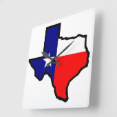 staat Texas Wall-klok Vierkante Klok (Hoek)