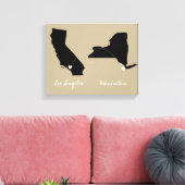 Staat tot Staat liefde of beweging Canvas Afdruk (Insitu (Woonkamer))