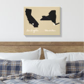 Staat tot Staat liefde of beweging Canvas Afdruk (Insitu (Slaapkamer))