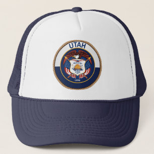 Staat Utah Flag Seal Trucker Hat Pet