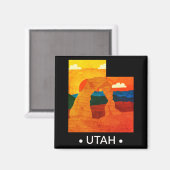  staat Utah Magnet (Voorkant / Achterkant)