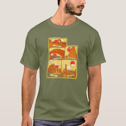 staat Utah vijf nationale parken arches Zion Capi T-shirt (Voorkant)