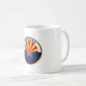 Staat van Arizona Flag Seal Coffee Mok (Voorkant rechts)