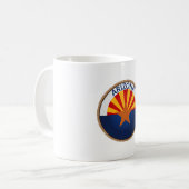 Staat van Arizona Flag Seal Coffee Mok (Voorkant links)