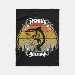 Staat Van Arizona Visser Zonsondergang Vis Arizona Fleece Deken
