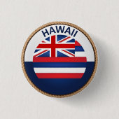 Staat van Button van de vlag van Hawaii (Voorkant)