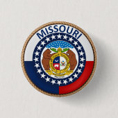 Staat van Button van de vlag van Missouri (Voorkant)