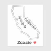 Staat van Californië Sticker (Vel)