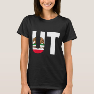 Staat van Californië Vlag Utah UT Steden en Staten T-shirt