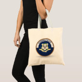 Staat van de Canvas tas van de vlag van Connecticu (Voorkant (product))