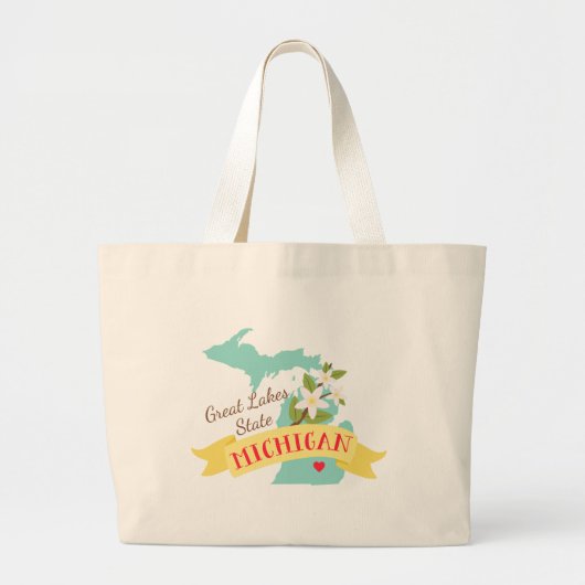 Staat van de Grote Meren Grote Tote Bag (Voorkant)
