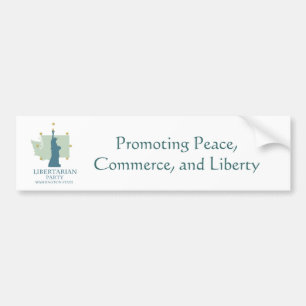 Staat van de Libertarian Party Washington Bumpersticker