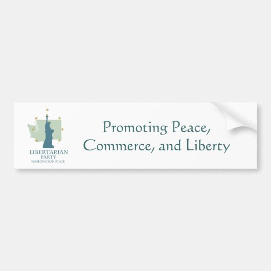 Staat van de Libertarian Party Washington Bumpersticker (Voorkant)