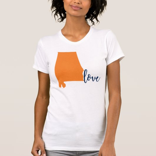 Staat van de Oranje marine van Auburn - Universite T-shirt (Voorkant)