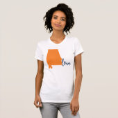 Staat van de Oranje marine van Auburn - Universite T-shirt (Voorkant volledig)