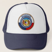 Staat van de vlag van Missouri Traal Hat Trucker Pet (Voorkant)