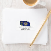 Staat van de vlag van Nebraska met de staat Bloedg Etiket (Insitu)