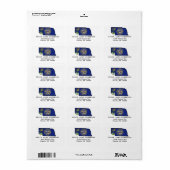Staat van de vlag van Nebraska met de staat Bloedg Etiket (Full Sheet)
