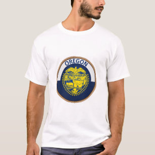 Staat van de vlag van Oregon T-Shirt