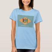 Staat van Delaware Vlag Vrouwen T-shirt (Voorkant)