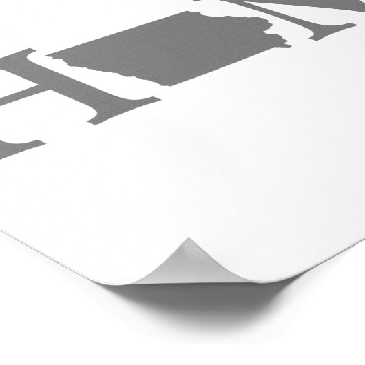 Staat van herkomst Iowa Poster (Hoek)