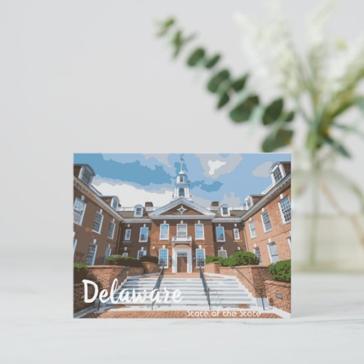 Staat van het Briefkaart Delaware (Staand voorkant)