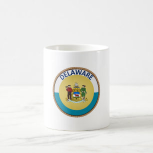 Staat van het Delaware-vlaggenzegel Koffiemok