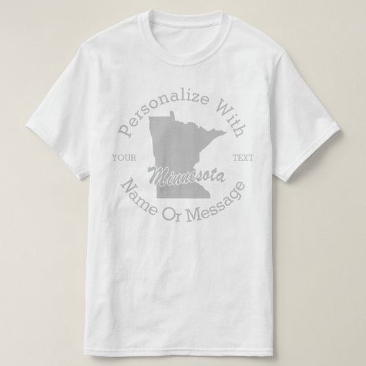 Staat van het geperSONALISEERDE T-shirt van Minnes (Design voorkant)
