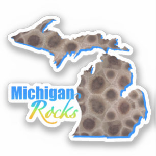 Staat van het Grote Meer Michigan rocks Petosk Sticker