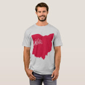Staat van het T-shirt met de Ohio-vorm (Voorkant volledig)
