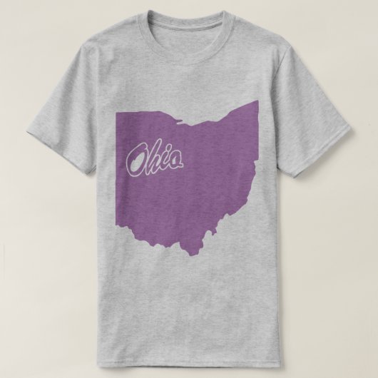 Staat van het T-shirt met de Ohio-vorm (Design voorkant)
