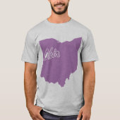Staat van het T-shirt met de Ohio-vorm (Voorkant)