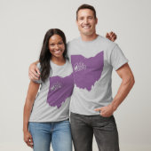 Staat van het T-shirt met de Ohio-vorm (Unisex)