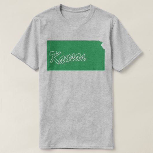 Staat van het T-shirt met de vorm Kansas (Design voorkant)